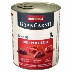 Animonda GranCarno Original Junior 24 X 800 G -Olcsó Zooplus bolt 114606 pla animonda grancarno originaljunior rindputenherzen dog 800g hs 01 3 1