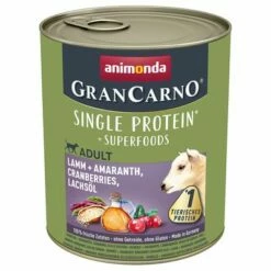 Animonda GranCarno Adult Superfoods 6 X 800 G 7 Animonda GranCarno Adult Superfoods 6 X 800 G -Olcsó Zooplus bolt 130716 pla grancarno lamm amaranth cranberries lachsoel 800g hs 01 8