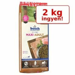 15 + 2 Kg Ingyen! 17 Kg Bosch Adult Maxi / Adult Bárány & Rizs