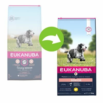 Eukanuba Caring Senior Medium Breed Csirke - Image 2
