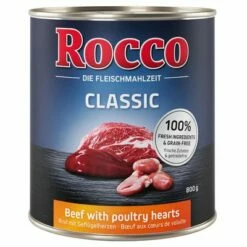 Rocco Classic Vegyes Próbacsomagok 6 X 800 G -Olcsó Zooplus bolt 1 beef hearts 800g 1000x1000 161223 5