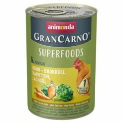 Animonda GranCarno Junior Superfoods Gazdaságos Csomag 24 X 400 G -Olcsó Zooplus bolt 222504 pla animonda grancarno junior superfoods huhnbrokkoli 400g hs 01 2 1