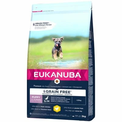 Eukanuba Grain Free Puppy Small / Medium Breed Csirke