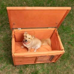 Gazdaságos Komplett Szett: Woody Lapostetős Kutyaház Szigeteléssel -Olcsó Zooplus bolt 55518 woody flachdach outside fg 9122 8