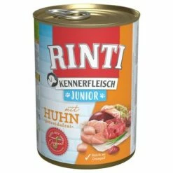 RINTI ínyenceknek Gazdaságos Csomag 24 X 400 G -Olcsó Zooplus bolt 82551 pla bilder rinti kennerfleisch junior huhn 400g hs 01 0