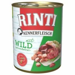 RINTI ínyenceknek Gazdaságos Csomag 24 X 800 G -Olcsó Zooplus bolt 98724 pla bilder rinti kennerfleisch wild 800g hs 01 0