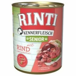 RINTI ínyenceknek Gazdaságos Csomag 24 X 800 G -Olcsó Zooplus bolt 98732 pla bilder rinti kennerfleisch senior rind 800g hs 01 1