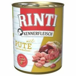 RINTI ínyenceknek Gazdaságos Csomag 24 X 800 G -Olcsó Zooplus bolt 98835 pla bilder rinti kennerfleisch pute 800g hs 01 3