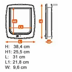 Ferplast Swing 11 Csapóajtó Macskáknak & Kutyáknak -Olcsó Zooplus bolt katzenklappeswing 11 1