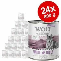 Wolf Of Wilderness "Free-Range Meat" Senior Gazdaságos Csomag 24 X 800 G
