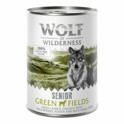 Wolf Of Wilderness Senior Gazdaságos Csomag 24 X 400 G -Olcsó Zooplus bolt wow classic greenfields senior lamb front 400g 1000x1000 2