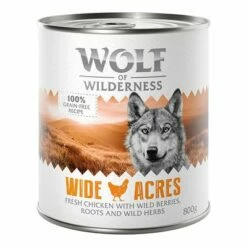 Wolf Of Wilderness Adult Gazdaságos Csomag 24 X 800 G -Olcsó Zooplus bolt wow classic wide acres chicken front 800g 1000x1000 2